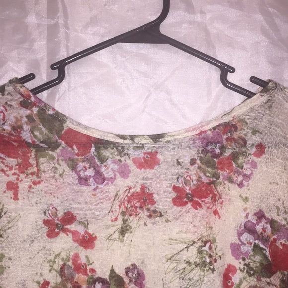 Fun wear factory unique knit floral shirt Sz L🌺 - Picture 4 of 7